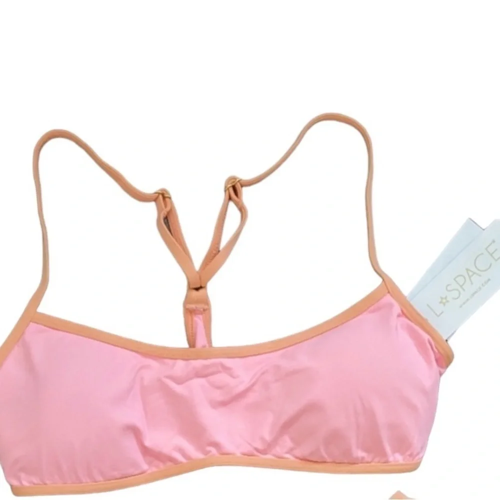 L*Space Pamela Crystal Pink and Tangy Top Style CBPMT22 Size Large NWT
